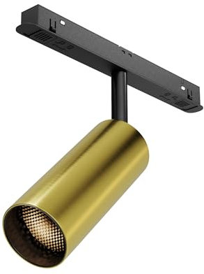 Maytoni Moderne Strahler für Magnetschienen-System Exility Focus LED LED incl. Schwarz und Messing aus Aluminum Energieeffizient 12W für Küche, Schlafzimmer, Wohnzimmer, Esszimmer, Lobby