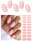AutyaMee Semi Cured Gel Nail Strips (Nude Pink), 20 Pcs Gel Nail Wraps, Stickers, UV Light Required, Salon Quality, Long Lasting