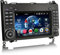 Erisin 8-cœur 4GO+64GO 7 Pouces Android 14 Autoradio 2 Din GPS Navigateur pour Mercedes W169 W245 Classe A/B Viano Sprinter Vito VW Crafter Bluetooth 5.0 CarPlay Android Auto WiFi DSP Dab+ USB FM OBD