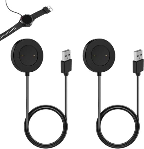2 Stück USB A Ladegerät Kompatibel mit Huawei Watch GT, GT2, GT 2e, Honor Watch Magic 2, Dream, GS Pro, Smartwatch Ladekabel, 100 cm für Effiziente und Sichere Schnellladung, Magnetischem Ladegerät