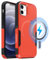MOBESV Magnetisch Hülle für iPhone 12 / iPhone 12 Pro 6,1 Zoll, Handyhülle kompatibel mit MagSafe, Matte Stoßfeste Cover, Orange
