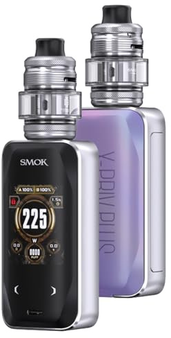 SMOK X-Priv Plus Kit |Smok X-Priv Plus Mod 225W mit 5.5ml Top Füllung TF-D SubTank Fit D-Coil 0.15ohm 0.23ohm Elektronische Zigarette DTL Vape No Nikotin (Purple)
