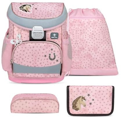 Belmil Mini-Fit Schulranzen Set 4 -teilig (405-33/AG/S) (Star Horses)