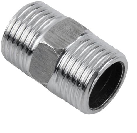 Entgoinggo G1/2 Zoll Chrom Brauseschlauch Extender Connector Edelstahl Brauseschlauch Extender für Brauseschlauch und Gartenschlauch