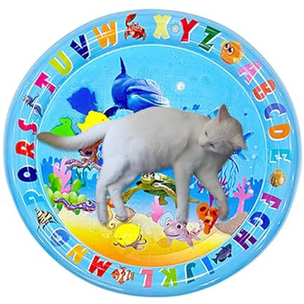 YRTUOP Wasser-Sensormatte für Katzen, Wasser-Sensor-Spielmatte für Katzen | Kühlmatte für Wohnungskatzen | Verdickte Sensor-Wasser-Spielmatte, Wasser-Sensor-Spielmatte zum Spielen mit Haustieren,