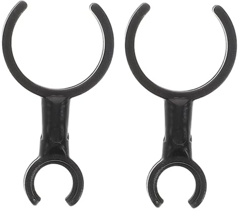 2 Stück Flötenmikrofonklemme für Mikrofone und Flöten, Schwarz | Kunststoff, Sichere Klemme, Tragbar und Leicht, für Bühnenauftritte und Sessions