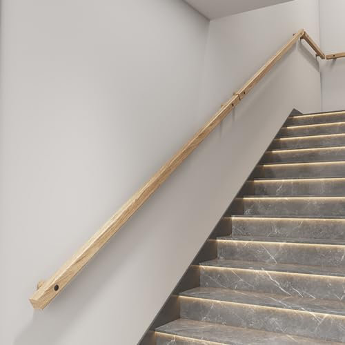 Rutschfeste Holztreppe mit 160 cm Wandhalterungen für Kinder für mehr Sicherheit und Stabilität