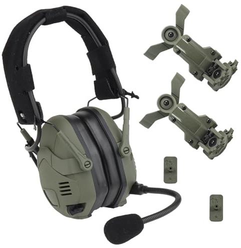 Casque De Tir Électronique Anti-bruit Bluetooth, Casque D'écoute Tactique For La Chasse, Protection Contre La Réduction Du Bruit, Protège-oreilles Sans Fil(HD-16 Green)