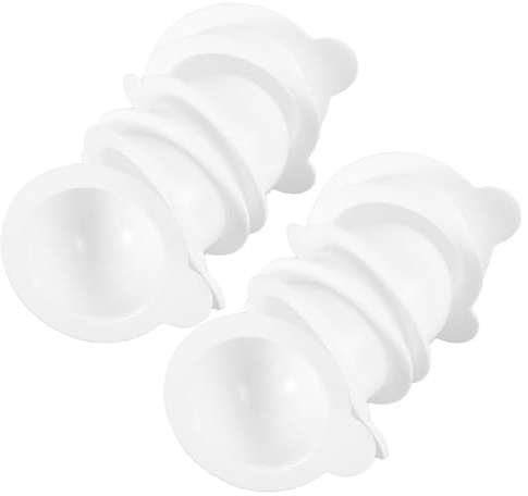 VILLCASE 20 Pièces Coupelles Plastiques Blanches Réutilisables Multi-fonctions pour Échantillons de Crème Visage et Pots de Beurre Corporel, pour DIY et Conservation