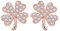 Yumilok Roségold 925 Sterling Silber Zirkonia Vierblättriges Kleeblatt Ohrstecker Ohrringe Hypoallergen Ohrschmuck für Damen Mädchen