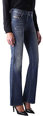 Diesel Sandy-B 084BI Stretch Damen Jeans Hose Slim Bootcut (DE/NL/SE/PL, Bundweite & Schrittlänge, 26, 32, Blau)