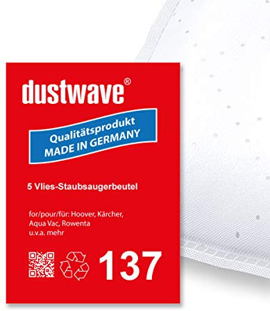Dustwave® 5 Staubsaugerbeutel für Columbus SW 30 P Kesselsauger (30 Liter) - hocheffizient mit Hygieneverschluss - Made in Germany