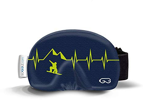 SOGGLE Skibrillen Schutz Überzug aus Mikrofaser (one Size), Farbe:Heartbeat 05 Snowboarder 1