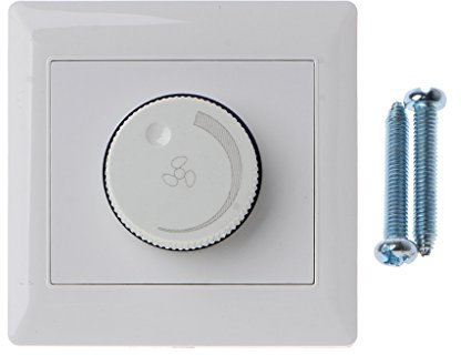 Rtengtunn Regolatore di Regolazione della velocità della Ventola a soffitto con Regolazione 220V Interruttore dimmer a Pulsante a Parete