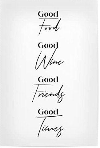 artboxONE Poster 30x20 cm Typografie Typografie Life Inspiration - Bild Food Food Freunde
