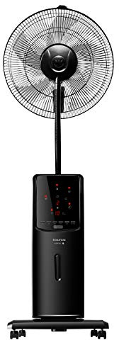 Taurus MF4000 Standventilator mit Zerstäuber und Mückenschutz, Fernbedienung, Lufterfrischer, 40 cm, 5 Klingen, 100 W, 3 Geschwindigkeiten, Timer, 2 l, Schwarz