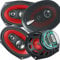 4X Audiobank 6x9 700 Watt 3-Way Red Car Audio Stereo Coaxial Speakers - AB6970 (2 Pairs)