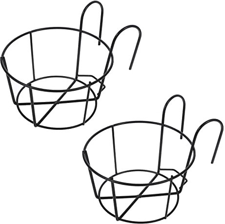 YARNOW 2 Stück Hängeländer Pflanzgefäße Körbe Blumentopfhalter Balkon Hängendes Blumentopfhalter Metall Blumentopfhalter FüR Balkon Garten Indoor Und Outdoor ( )