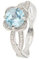 Ring Fleur de Moi Topas, Weißgold und Diamanten, Weißgold, Topas