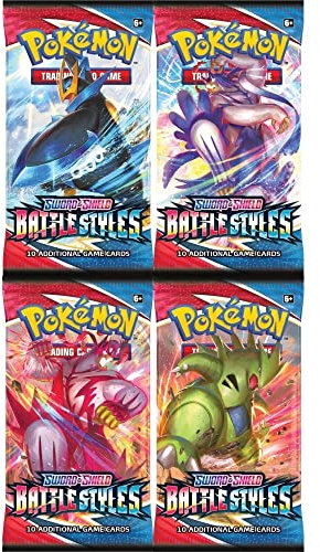 Pokemon Karten Booster Packs (4 Verschiedene Modelle) - Battle Styles - Englisch