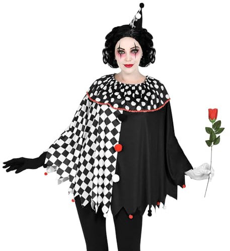 W WIDMANN MILANO Party Fashion - Kostüm Harlekin, Poncho, Zirkus, Clown, Karneval, Mottoparty