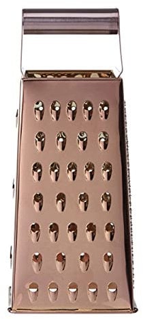 Premier Housewares Small Rose Gold Grater Microplane Zester Garlic Grater Lemon Zester 7 x 21 x 9