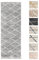 Wohnzimmer Shaggy Teppich 80 x 200 Silber Diamantmuster, Super Soft Moderner Hochflor Teppich