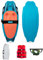 Jobe Slash Kneeboard Package Freestyle Board für Anfänger und Fortgeschrittene Blue