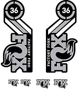 STAR SAM Aufkleber passend für Fox Factory Fork 36 29 Grau 1 CM