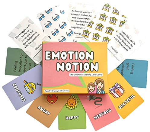 Emotion Notion Emotion Cards for Kids - Educational Children Game learning Feelings, Emotional Development, Empathy & Social Skills - Visual Aid flashcards resources for Parents, Teachers, Schools