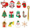 Weihnachtsbaumschmuck Lebkuchenmann Deko, Edonkvi 12 STK Lebkuchenmännchen Weihnachtsschmuck, Anhänger Weihnachten Tannenbaum Schmuck, Lebkuchen Figuren Hängende für Christmas Decorations (Schneemann)