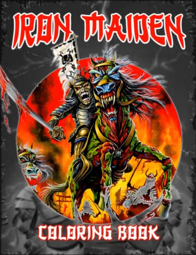 I r o n M a i d e n Coloring Book: New Premium Edition High-Quality Coloring Book With Beautiful and Unique Designs For Adults Men & Women For ... | Great Birthday New Year Gift For Adults