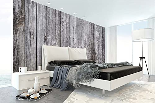 DIMEX LINE Non-Woven Photo Wallpaper Old Natural Wood Textures 375 x 250 cm - Non-Woven Wallpaper, wall Mural, wall Art - Wallpaper for Living Room, Bedroom, Office, Kitchen