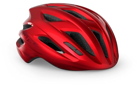 MET - Idolo Rennradhelm in Rot Metallic, Größe M (52-59 cm)