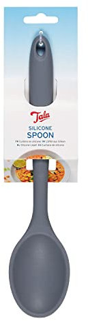 Tala Silicone Serving Spoon in Grey Colour, Heat Resistant up to 240 Degrees and Ideal for Serving All tasks of Sauces and Soups, Ideal to use with Non-Stick Cookware, Dishwasher Safe