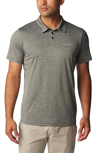 Columbia Men's Hike Polo, Black Heather, X-Large