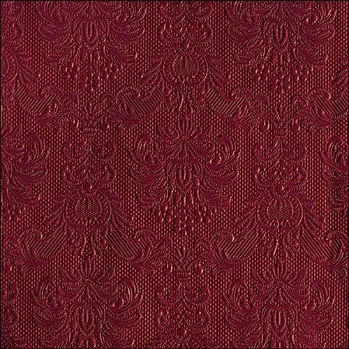 Ambiente - Servietten - Elegance ruby red - Rubinrot - geprägt - 33x33-15 Stück -