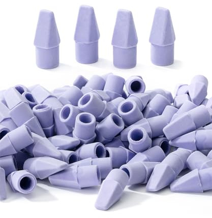 Mr. Pen- Pencil Toppers, 120 Pack, Purple, Pencil Top Eraser Caps