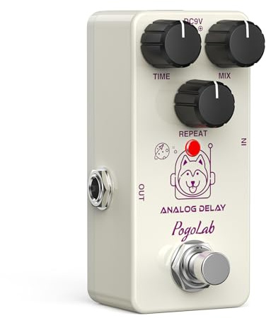Pogolab Delay Pedal, Delay Pedals for Electric Guitar, Analog Delay Guitar Pedal, DC 9V True Bypass, Mini Delay Pedal