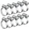 Bolatus Fascette stringitubo 25 – 40 mm, 10 pezzi infiniti in acciaio inox 304 regolabili, fascette stringitubo, fascette stringitubo antiruggine, per tubo della benzina, gasdotto, tubo dell'acqua