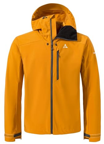 Schöffel Herren Hybrid Jk Style Salza MNS, MTB Jacke mit helmtauglicher Kapuze, wasser- und windabweisende Fahrradjacke, leichte Jacke mit 4-Wege Stretch, chai, 46