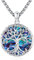 Eusense Baum des Lebens Halskette 925 Sterling Silber Baum des Lebens Anhänger mit Abalone Shell Baum Kette Schmuck Geschenk für Frauen Mädchen