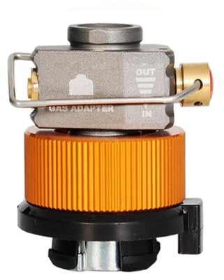 Hamans Gas Canister Refill Adapter, Fuel Transfer Device, Gas Bottle Refill Adapter, Portable Gas Pressure Valve Inflation Valve for Outdoor, Multifunction Camping Canister Bleed Valve