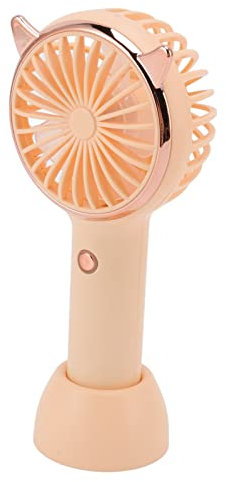 Fdit Handventilator mit Katzenohren, USB-Mini-Desktop-Tasche, Winddicht, Persönliche Ventilatoren (YELLOW)