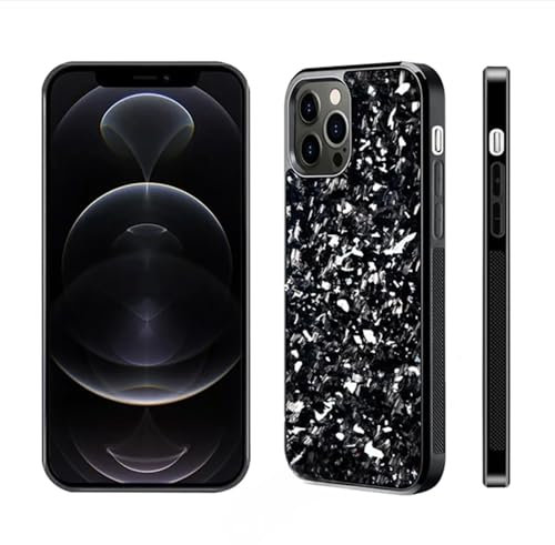 Exawo Carbon Handyhülle kompatibel mit iPhone (Silber, iPhone 14 Pro)