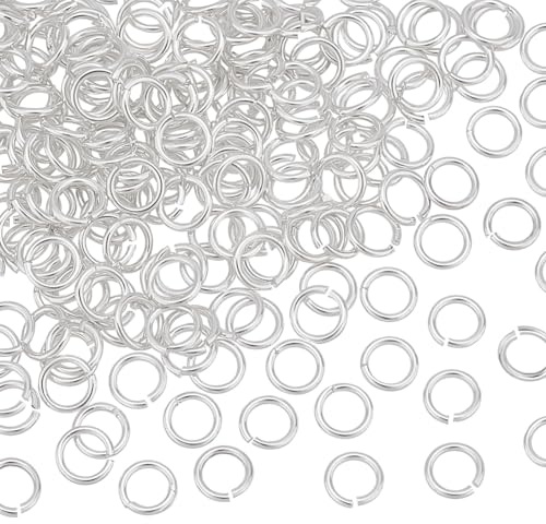 PH PandaHall 200 Stück 925 offene Biegeringe Mit Sterling Silber Beschichtung 4mm Kleiner O Ring Verbinder Schmuckherstellung Kreisverschluss Verbindungsringe Mini Ring Verbinder Für Schmuckhandwerk