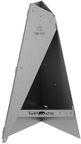 Poêle pyramidale pliable et cheminée de jardin | Portable, durable, chauffage de jardin en acier galvanisé de 3 mm et foyer (BlazePeak)