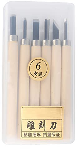 Respicefinem Juego de Cinceles para Tallar Madera 6 Piezas Kit de Cinceles para Cuchillos para Tallar Madera Herramientas para Tallar Calabazas Kit de Tallado para Herramientas Art