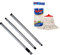 BEST HOUSE | 2 Pcs X Large Cleaning Mops With 1.2m Metal Stick | Adjustable Height Stick | Mop Replacement | Durable | Super Absorbent | Ideal for Home, Kitchen, Bathroom, Office