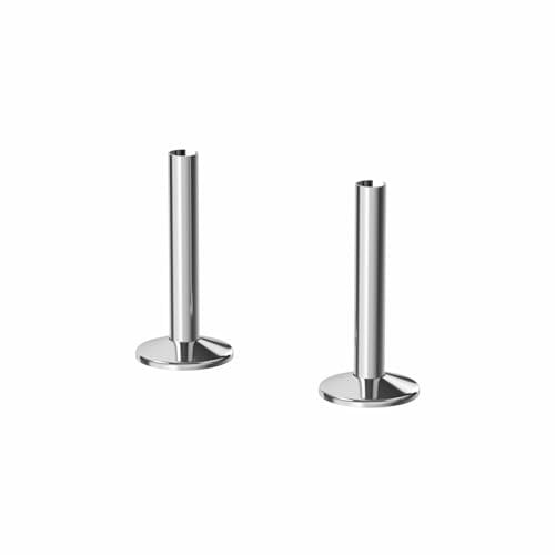 DuraTherm® Radiator Pipe Covers & Collars Rad Pipes Trim & Shrouds for Radiators Brass 130mm, Chrome